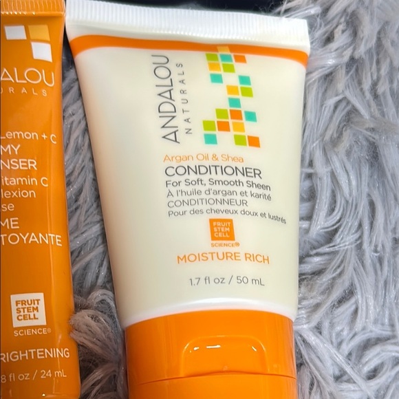 ANDALOU NATURALS HAIR & FACE CLEANSER BUNDLE w/Ipsy TriColor Block Zipped Pouch - Picture 10 of 10